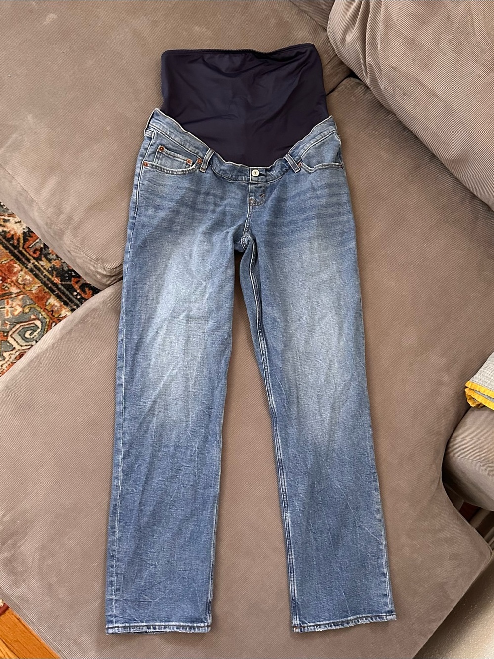 Womens Maternity Abercrombie & Fitch 90s Straight Jean Size 29/8L 32x31